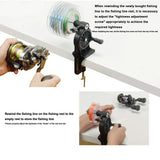 Fishing Line Winder Fishing Line Spooler Adjustable Portable Table Clamp Fishing Reel Machine Wire Winding Reclaimer Equipment