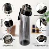 Flavored Water Bottle 650ml Sports Alr Up Drinking Bottle 7 Fruit Fragrance Pods Water Cup for Outdoor Camping Fitness Fashion