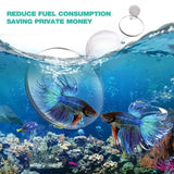 Floating Betta Exercise Mirror Round Amusing Fishbowl Mirror Thematic Ornaments For Fish Tank. Home Office Living Room Aquariums