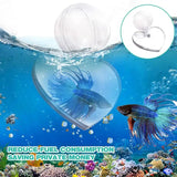 Floating Betta Exercise Mirror Round Amusing Fishbowl Mirror Thematic Ornaments For Fish Tank. Home Office Living Room Aquariums