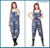 Fly Fishing Waders Waterproof Hunting Fishing Wading Clothes Chest Clothes Coverall Pants Men Women PVC Plastic Fiber Waders