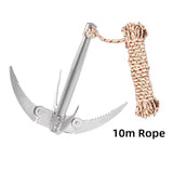 Foldable 4 Claw Anchor Sickle Water Grass Plants Cutter Machine Grasses Sharp Knife Garden Tools Fishing Accessories Tackle New