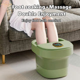 Foldable Fully Automatic Foot Massager With Bubble Infrared Heating Washing Feet Electric Household FootBath SPA Massage Machine