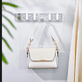 Foldable Hooks For Storage Bag Hanger Wall Punch-free Light Luxury Water Ripple Design Folding Door Hook Kitchen Bathroom