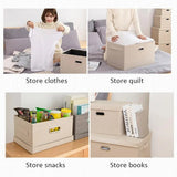 Foldable Wardrobe Storage Box Bras Socks Underwear Organizer Cotton Linen Bedroom Clothes Quilt Sorting Desktop Sundries Storage