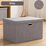 Foldable Wardrobe Storage Box Bras Socks Underwear Organizer Cotton Linen Bedroom Clothes Quilt Sorting Desktop Sundries Storage