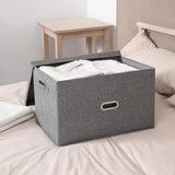 Foldable Wardrobe Storage Box Bras Socks Underwear Organizer Cotton Linen Bedroom Clothes Quilt Sorting Desktop Sundries Storage