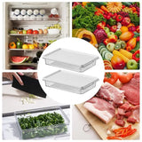 Food Containers Freezer Boxes With Lids Clear And Portable Fridge Storage Containers Kitchen Storage Bowl For Cabinet Desk