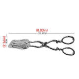 Food Tongs For Serving Salad Tongs Hard Zinc Alloy Serving Clamps Buffet Tongs Retro Style Reusable Party Food Cupcake Clamps
