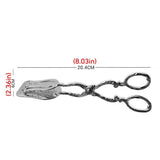 Food Tongs For Serving Salad Tongs Hard Zinc Alloy Serving Clamps Buffet Tongs Retro Style Reusable Party Food Cupcake Clamps