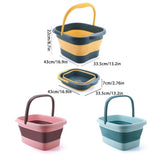 Foot Bath Basin Foldable Massage Footbath Tub Outdoor Bucket Light Pink