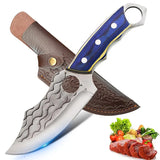 Forged Boning Knife,Stainless Steel Chef's Knife for Cutting Kitchen Knife for Hunting, Fishing, BBQ,Camping Survival Knife