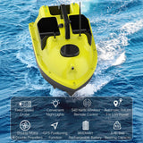 GPS Fishing Bait Boat with 3 Bait Containers Automatic Bait Boat with 400-500M Remote Range Fishing Bait Boat Fishing Tackle