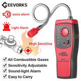 Geevorks Combustible Gas Detector Handheld Smart Sensor Tool Naturalgas Methane Gas Leak Analyzer With Sound And Light Alarm