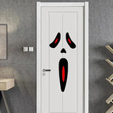 Ghost Door Wall Decal Weatherproof PVC Wall Decal For Halloween Seasonal Decoration Ghost Stickers For Studyroom Children's Room