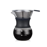 Glass Coffee Pot with Stainless Steel Filter Drip-brewed Hot Coffee Pot Drip-brewed Barista Pours 200ml into Coffee Maker