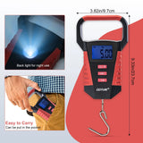 Goture Portable Travel Luggage Weighing Scale Mini Digital Scale LED Weight Scales Kitchen 50kg Fishing Girp Tool