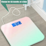 Gradient Color Intelligent LCD Electronic Scale Digital Display Glass Weight Scale Balance Body Health And Weight Loss