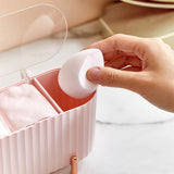 Cotton Swab Organizer Holder Cotton Pad Storage Box Transparent Remover Paper Makeup Desktop Tool Jewelry Case Container