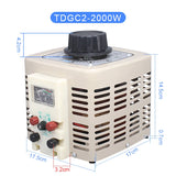 2KW Single-Phase AC Contact Voltage Regulator Variac Power Converter Voltage Transformer 220V To 0-250V TDGC2-2KVA