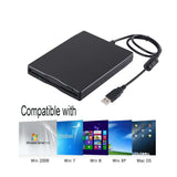 Hannord Portable 3.5inch Mobile USB Floppy Disk Drive 1.44M External Diskette FDD for Laptop Computer PC USB Drive Plug and Play