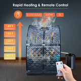 3L 1000W Portable Steamer Sauna Foldable Lightweight Steam Generator for Home Bath Spa with Protection Bag & Chair Body Slimming