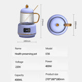 400ml Electric Kettle Tea Pot Health Preserving Pot Mini Boiled Water Pot Kettle Glass Stew Cup Multifunctional Teapot Office