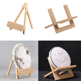 Natural Wood Easel Photo Painting Display Portable Plates Stand Holder Tea Cake Displaying Rack
