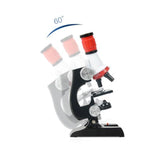 LED Home School Educational Toy Gift Refined Biological Microscope For Kids Child Lab Refined Microscope Kit Lab