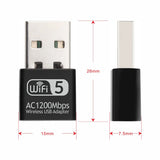 1200Mbps USB Wifi Adapter Wi-fi Adapter 2.4G 5Ghz Antenna USB2.0 Ethernet PC Network Lan Dongle AC Signal Receiver