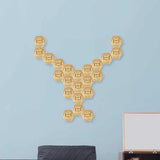 Wooden Hexagon Medals Storage Shelf Racks Medal Album for Households Bedroom Decoration Homes Decorative Accessories
