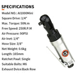 1/4 Inch Pneumatic/Air Ratchet Wrench Tools Mini Ratchet Wrench