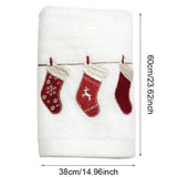 3PCS Christmas Hand Towels Washcloth Pure Cotton Bathroom Christmas Kitchen Towels Basin Towels