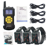 Humane Dog Training Collar, Spray Vibration Beep with LED Light, 2600 ft Range Remote Control Rechargeable Harmless T500-3