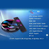 H96 MAX X3 Smart Android TV Box 9.0 128GB 64GB 32GB Amlogic905X3 Quad Core Dual Wifi 8K H96MAX X3 1000M LAN Android Set Top Box