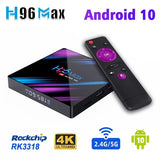 H96MAX RK3318 Android Set Top BOX Android 10.0 2.4G&5G Dual WiFi BT4.0 Google Play Youtube Smart TV Box LAN 100M H96MAX TV Box