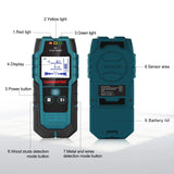 HANMATEK SF1 Stud Finder Wood Studs Metal Detecion Detection of live cable Metal Depth Measurement Finder Wall Detector LCD HD