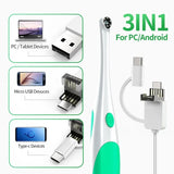 HD 1080P Intraoral Camera Mini 3 In1 Oral Examination Camera IP67 Waterproof Teeth Detecting Endoscope Cameras For Dentist