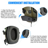 HL Bluetooth Adapter Design for Howard Leight for Shooting Earmuffs Convert Wire Headphone to Wireless One for Hunting