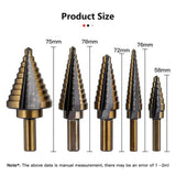 HSS 4241 Cobalt Multiple Hole 50 Sizes Step Drill Set Tools Aluminum Case Metal Drilling Tool for Metal Wood Step Cone Drill Bit