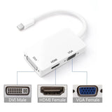 Mini DP to HDMI DVI VGA Adapter 3 In 1 Hub Mini DisplayPort 1080P Video Adapter Converter For iMac Apple MacBook Pro Air