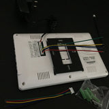 For 1V2 LCD 7'' TFT LCD Wired Video Door Phone Visual Video Intercom Speakerphone Intercom System ADD DC Power Supply