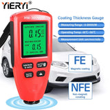 HW-300MINI Car Thickness Gauge 0-2000 UM Auto Paint Gauge Meter Metal Coating Thickness Measuring Instruments for Manufacturing