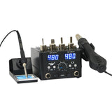 8586D  LED Digital Soldering Station 2 IN 1 Hot Air Gun Rework Station Electric Soldering Iron For Phone PCB IC SMD BGA Welding
