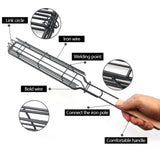 Portable BBQ Grilling Basket Stainless Steel Nonstick Barbecue Grill Basket Tools Mesh Kitchen Tools kitchen accessories