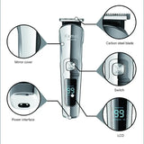 Hair Clippers Beard Trimmer Mens Grooming Kit 16 In 1 Cordless Waterproof LCD Display Shaver Body Face Nose Ear Trimmer