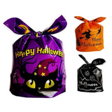 Halloween Candy Bags 50PCS Spooky Cartoon Cat Novelty Bag With Rabbit Ears Halloween Costume Accessories For Chocolate Cookies