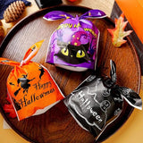 Halloween Candy Bags 50PCS Spooky Cartoon Cat Novelty Bag With Rabbit Ears Halloween Costume Accessories For Chocolate Cookies