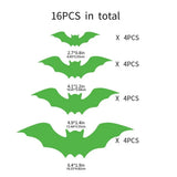 Halloween Decorations Bat Stickers 3D Bat Halloween Decoration Scary DIY Flying Bats Stickers Halloween Home Window Decoration