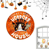 Halloween Door Sign Fadeless Wood Ghost Sign With Spraying Process Haunted House Ornament For Living Room Balcony Farmhouse